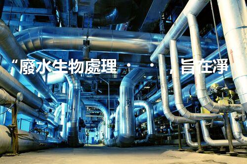 “廢水生物處理，旨在凈化水源，守護(hù)碧水藍(lán)天”